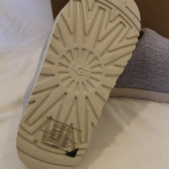 NIB UGG WOMEN'S TERRY SLIP ON SHEARLING LINED SLIPPERS GRAY - Picture 8 of 8